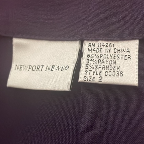 Newport News Dark Purple Pencil Skirt - Size 2 - Picture 5 of 5